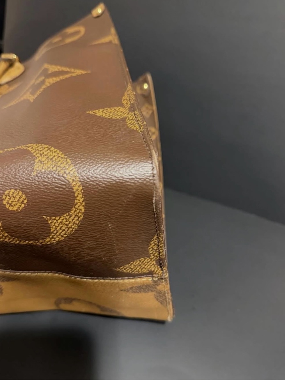 Louis Vuitton Brown Monogram Tote with Tan Accents - Picture 5 of 5